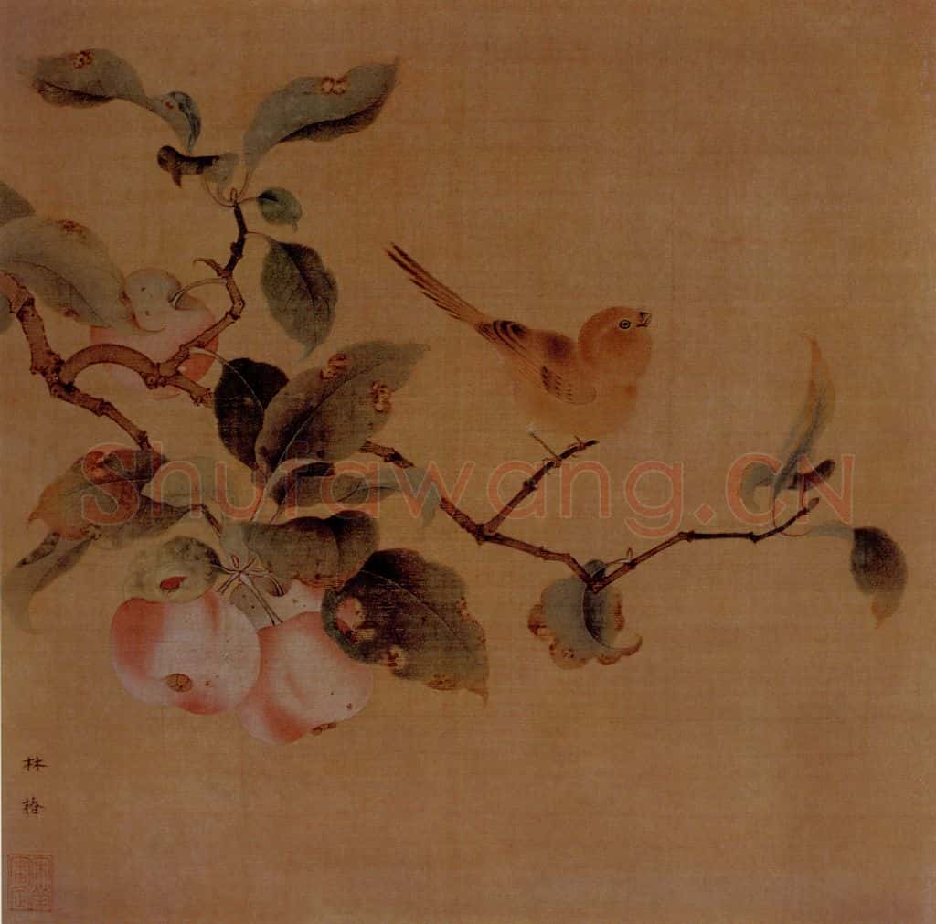 宋 林椿 果熟来禽图 书画作品