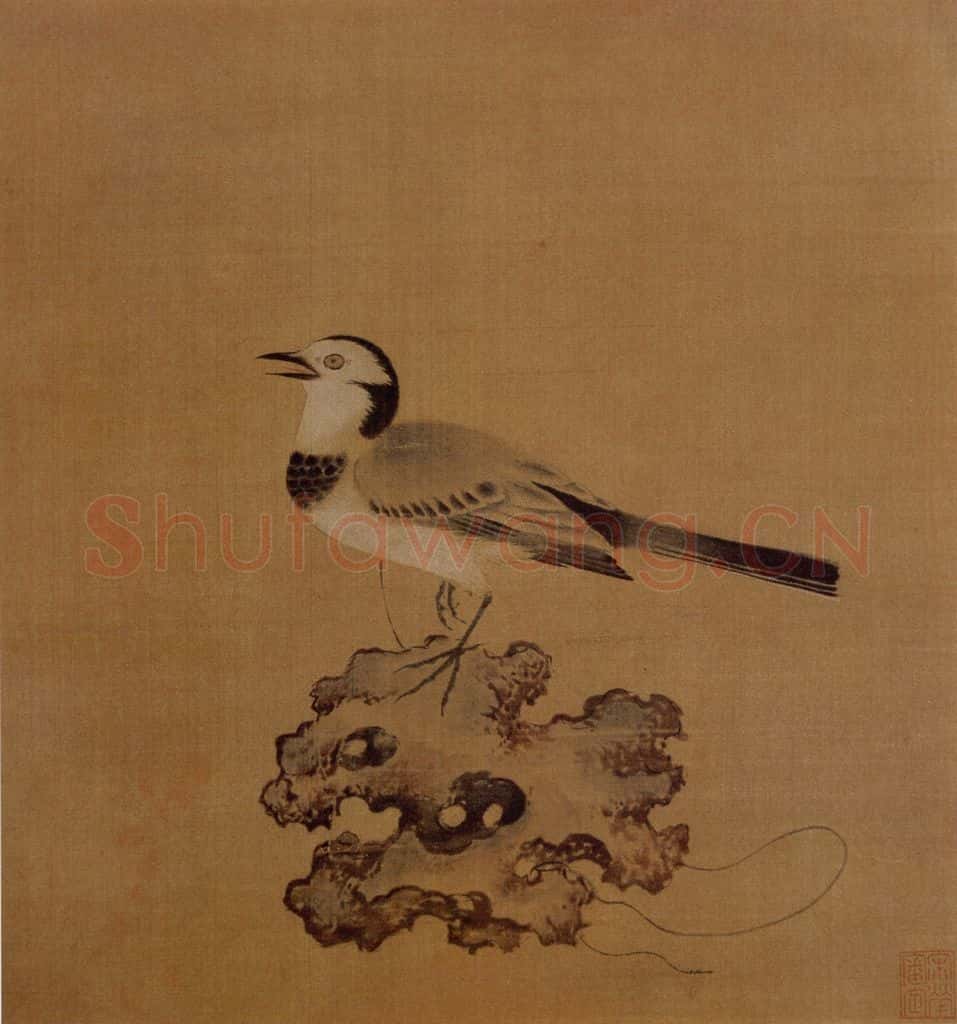 宋 伕名 鹊钨图 书画作品