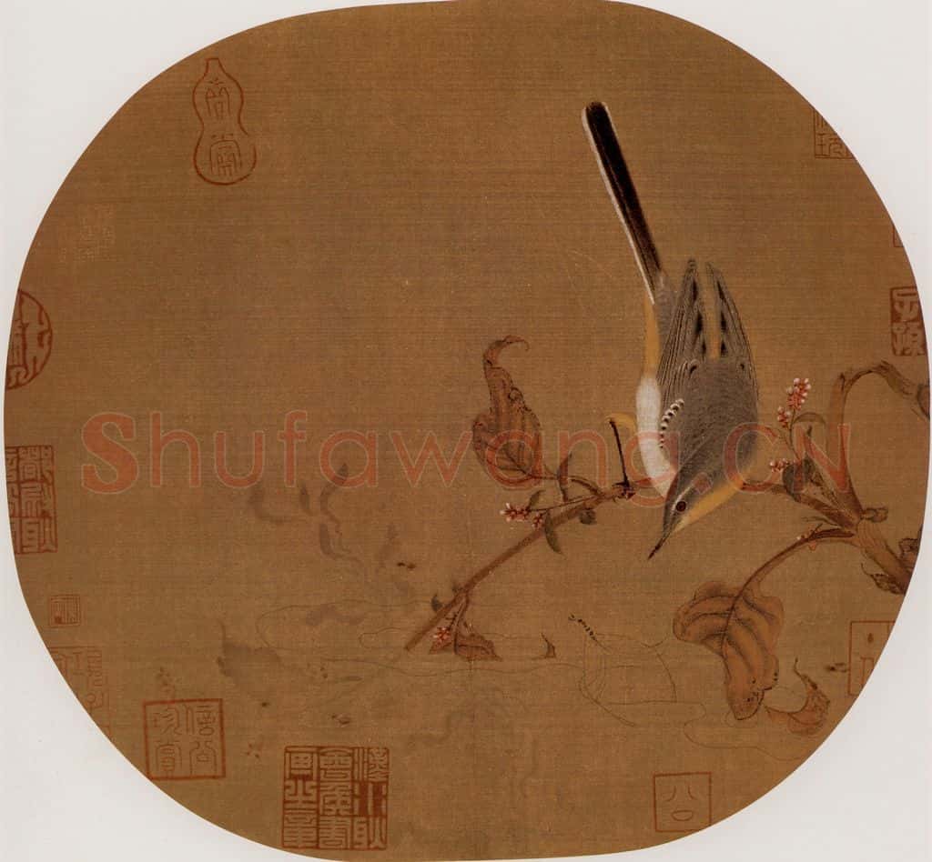 宋 伕名 红蓼水禽图 书画作品
