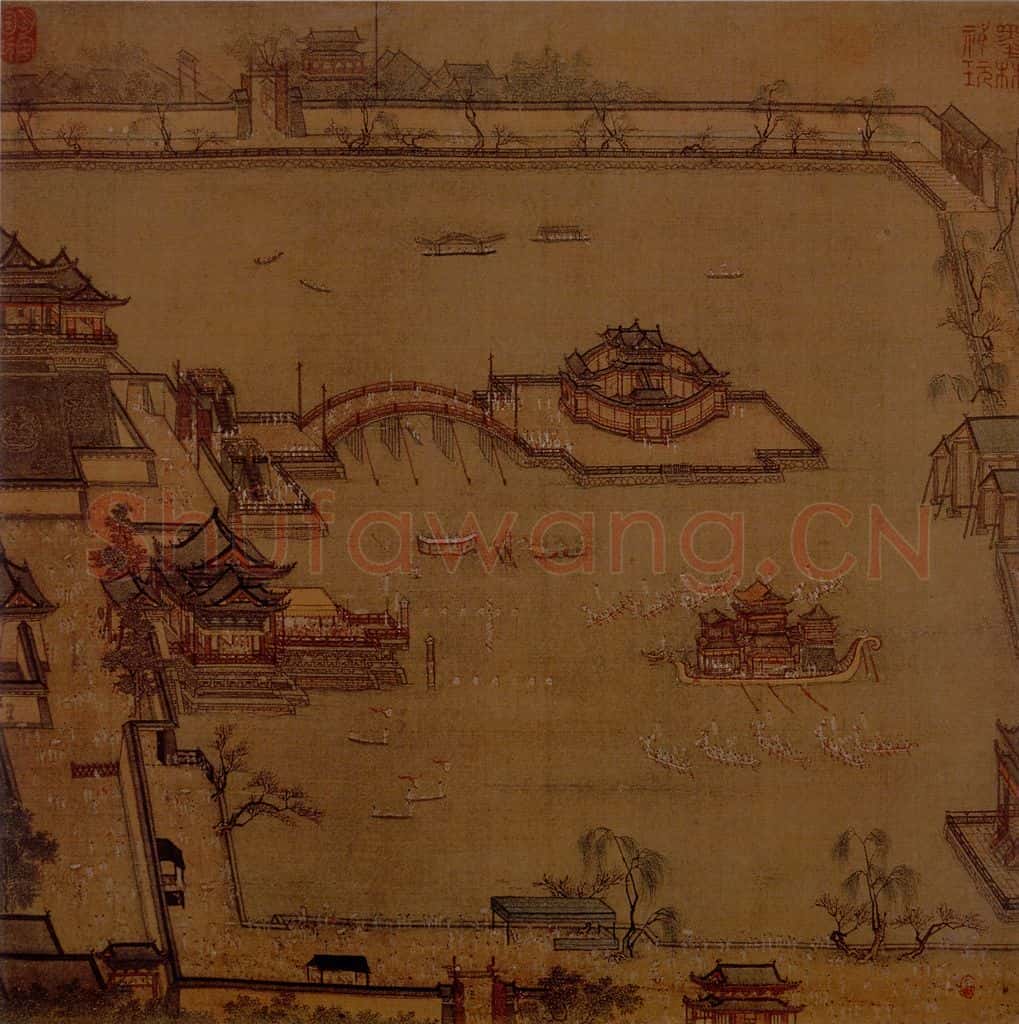 宋 张择端 金明池争标图 书画作品