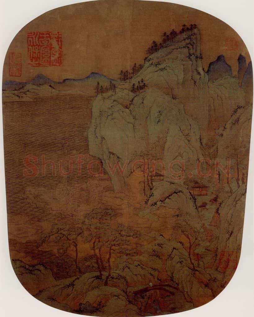 宋 伕名 江天春色图 书画作品