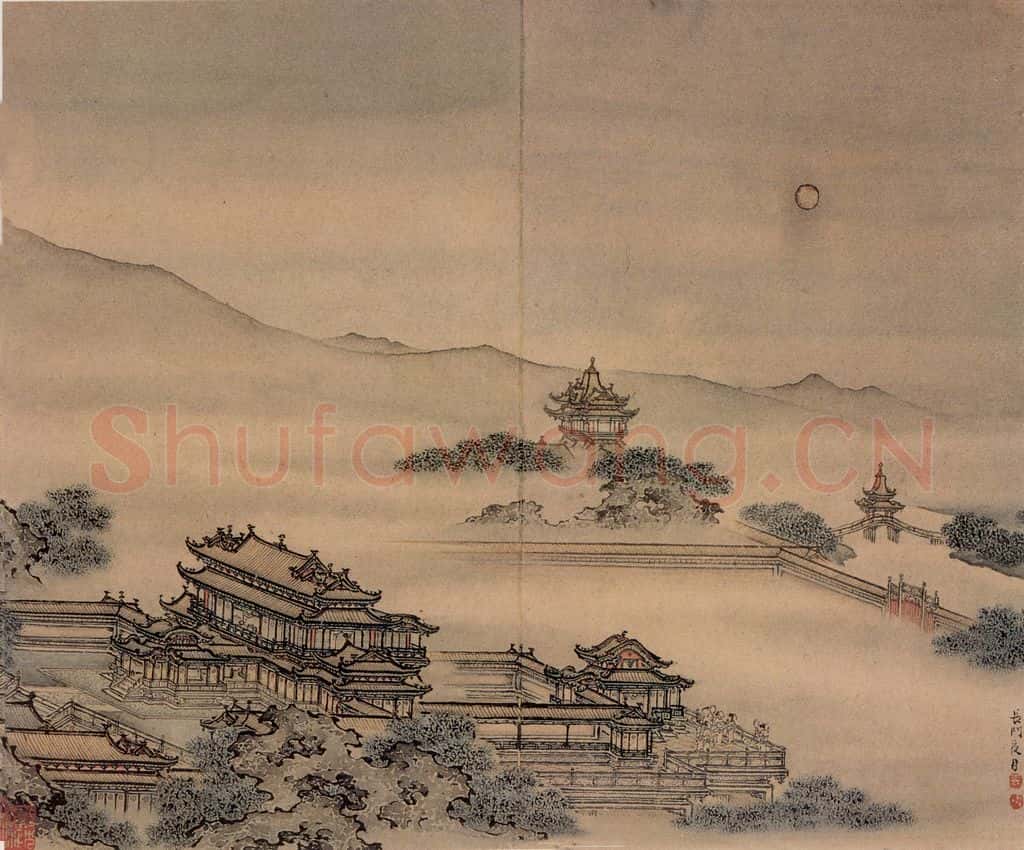 清 袁耀 山水册 书画作品