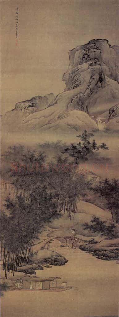 清 袁耀 潇湘烟雨 书画作品