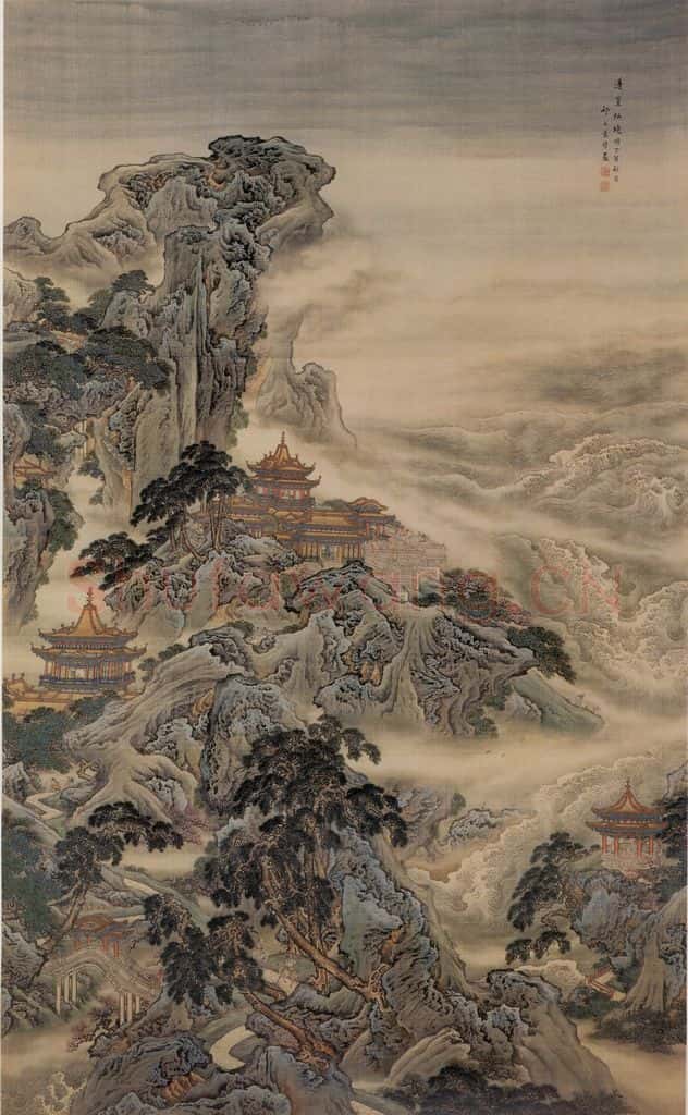 清 袁耀 蓬莱仙境图 书画作品