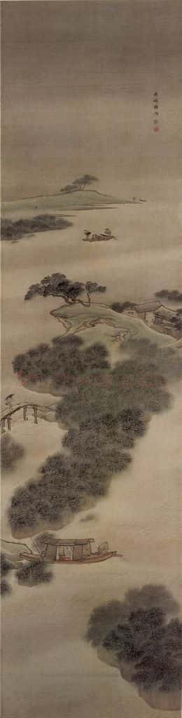 清 袁耀 山水人物条屏 书画作品