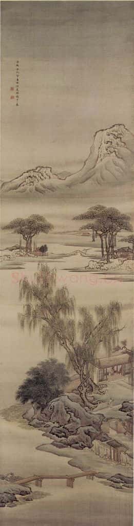 清 袁耀 山水人物条屏 书画作品