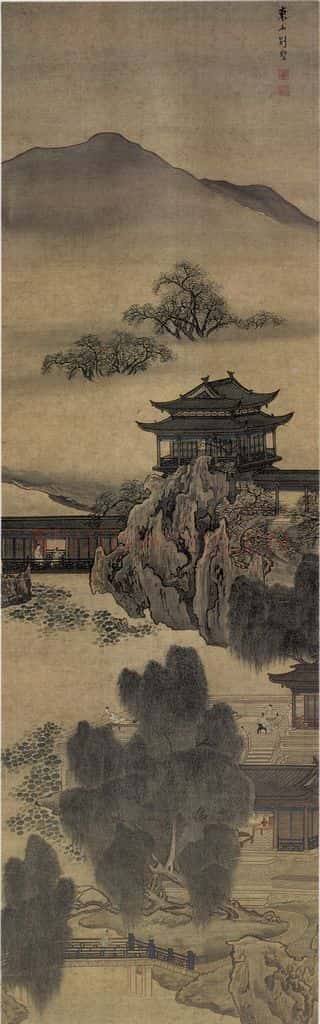 清 袁江 东山别墅 书画作品