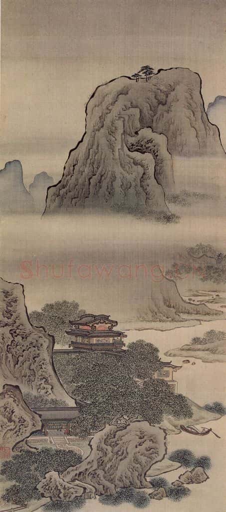 清 袁江 仙山楼阁 书画作品