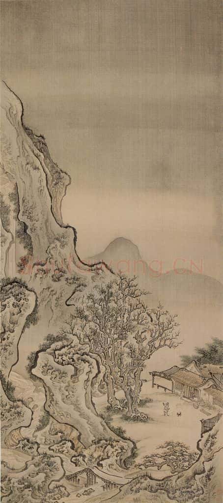 清 袁江 风雪归人 书画作品