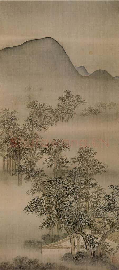 清 袁江 秋林莫霭 书画作品