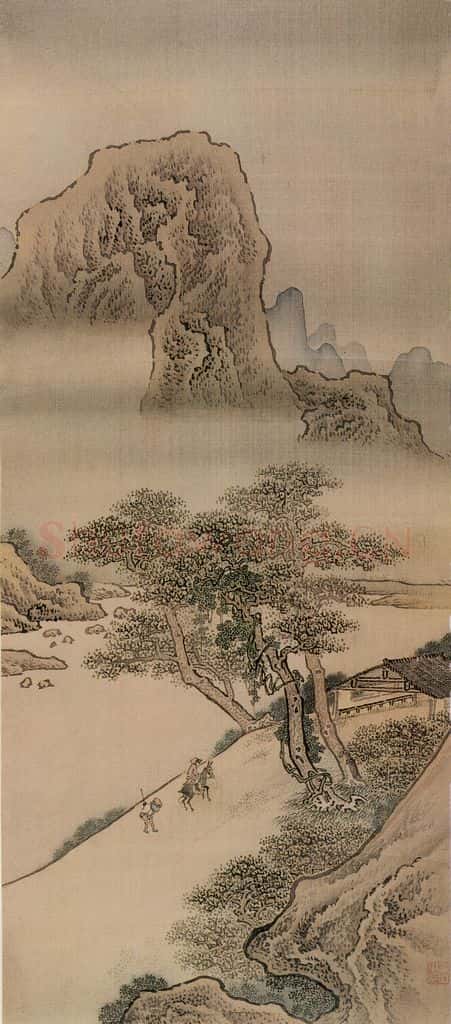 清 袁江 秋郊来骑 书画作品