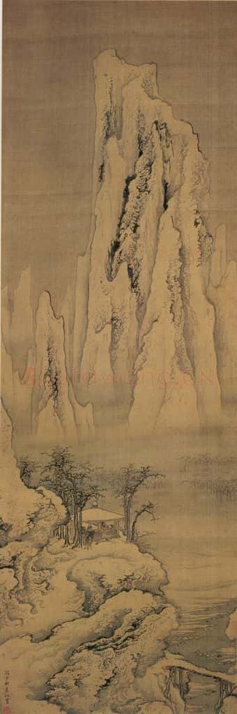 清 袁江 雪景山水 书画作品