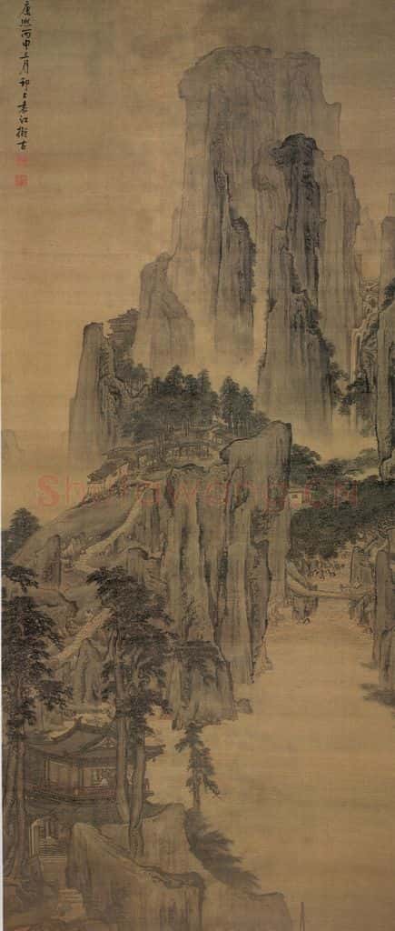 清 袁江 拟古山水 书画作品