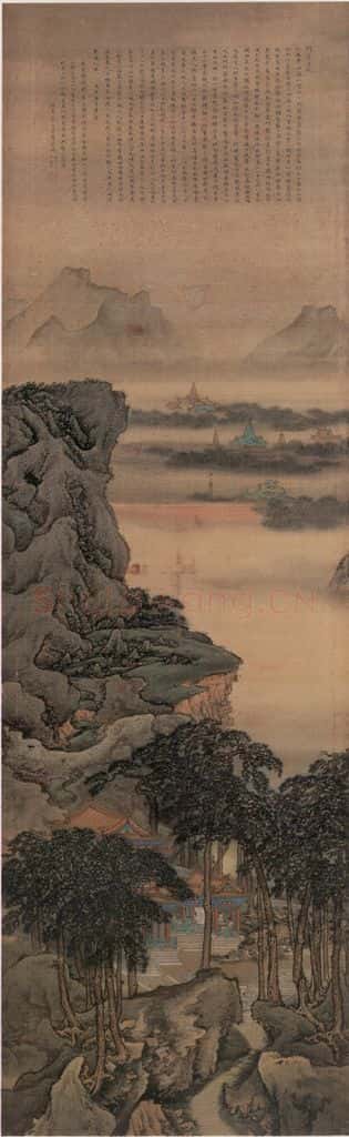 清 袁江 阿房宫图屏 书画作品