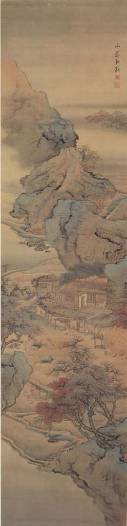 清 袁江 山水阁楼图屏 书画作品