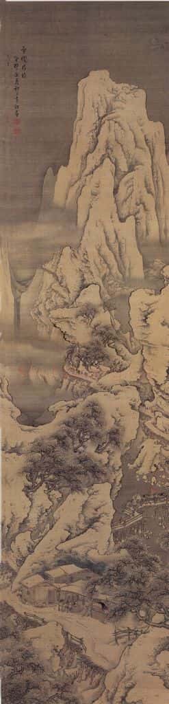 清 袁江 山水阁楼图屏 书画作品