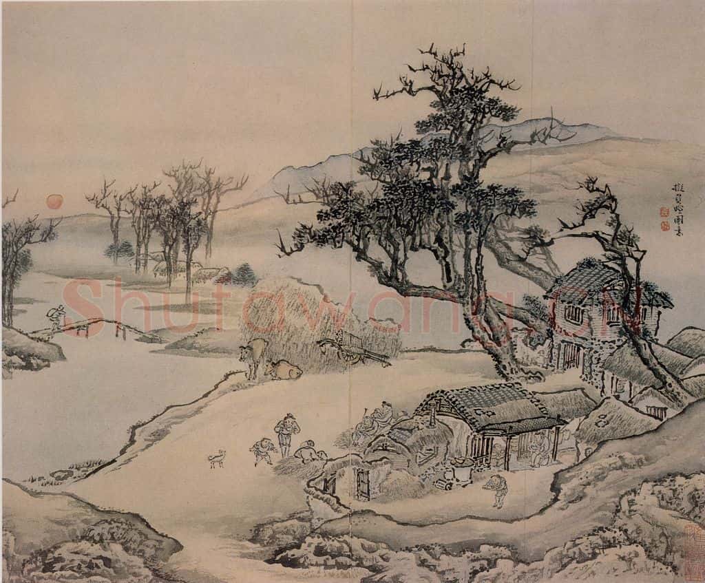 清 袁耀 山水册 书画作品