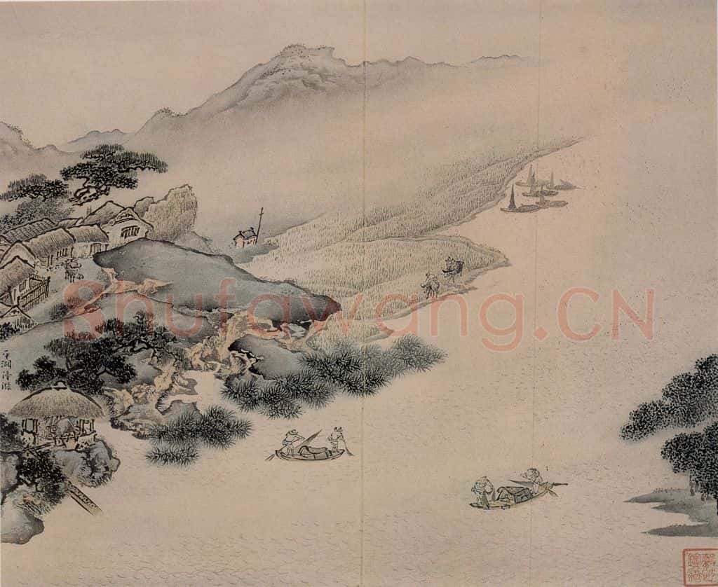 清 袁耀 山水册 书画作品