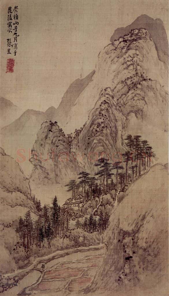 明 张宏《山静日长图册》书画作品