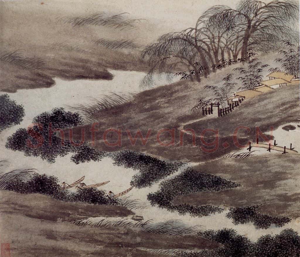 明 沈周《东庄图册》书画作品