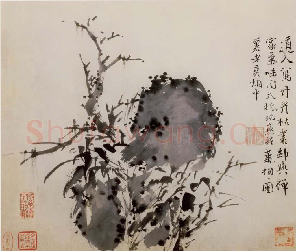  徐渭《墨花图册》书画作品