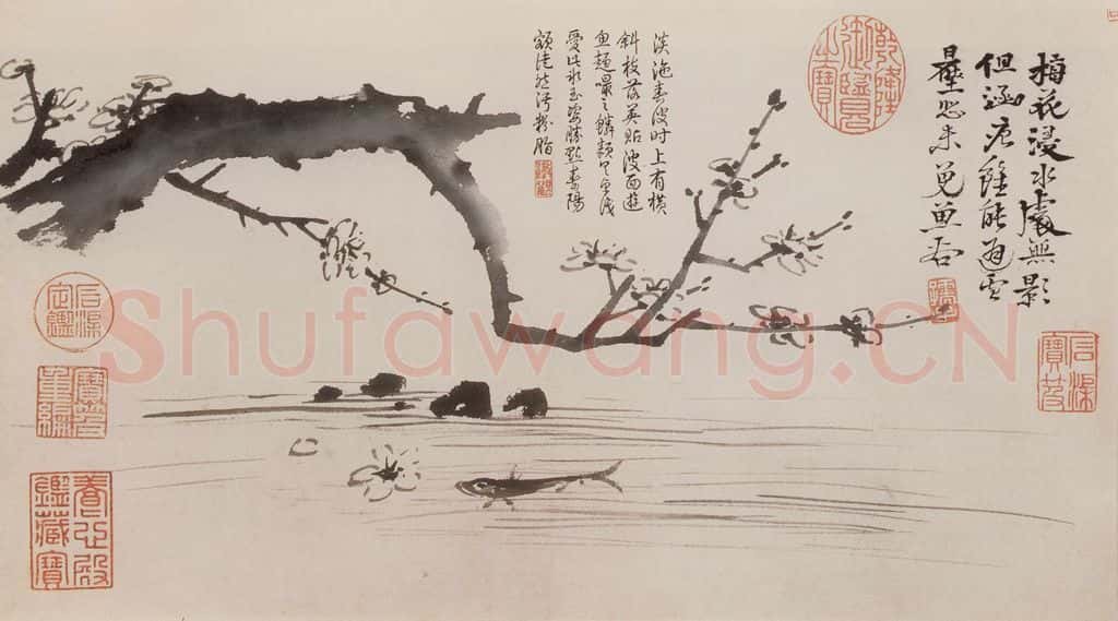  徐渭《泼墨十二段卷》书画作品