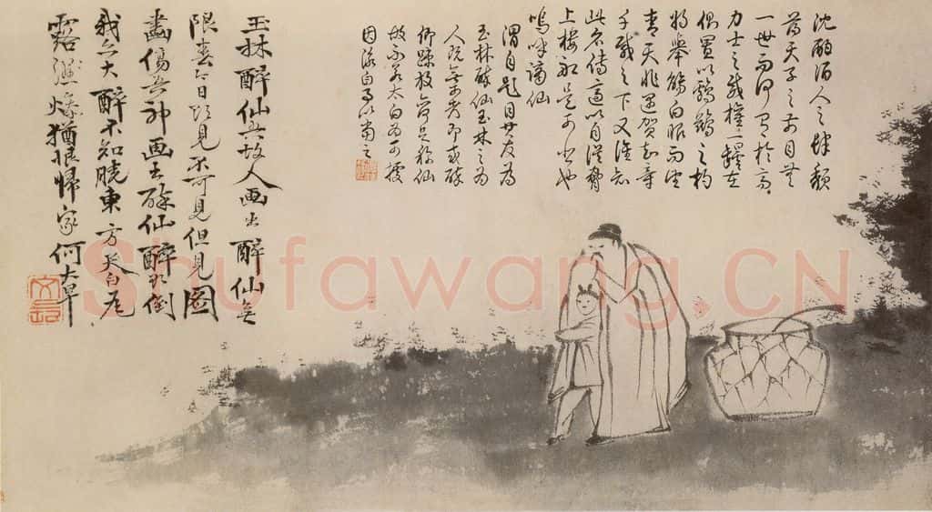  徐渭《泼墨十二段卷》书画作品