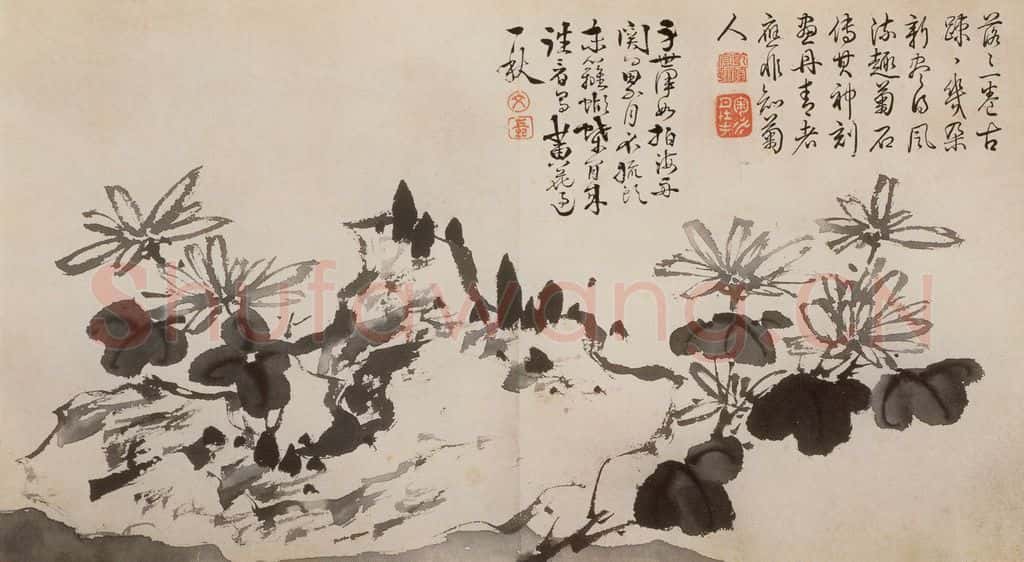  徐渭《泼墨十二段卷》书画作品