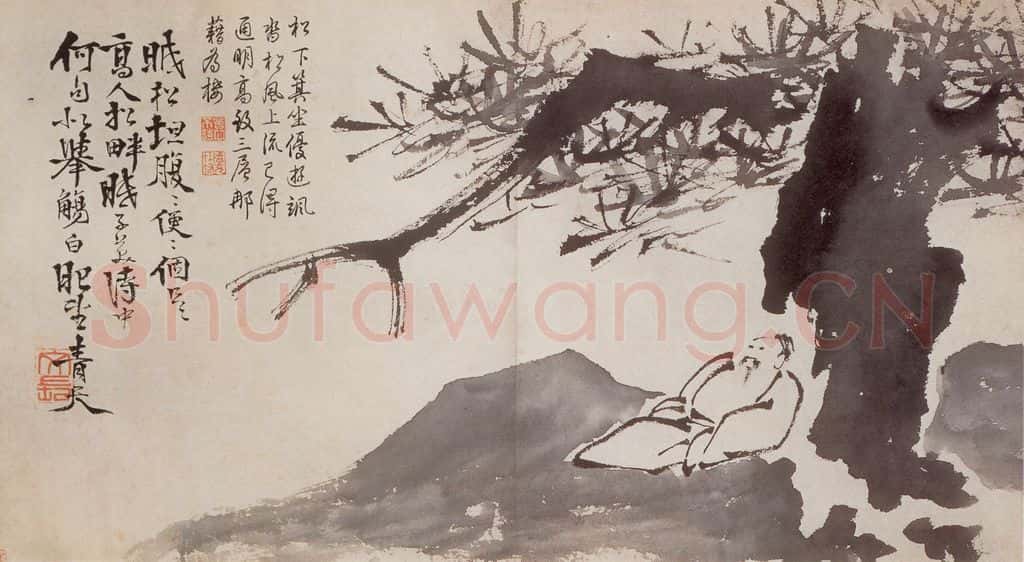 徐渭《泼墨十二段卷》书画作品