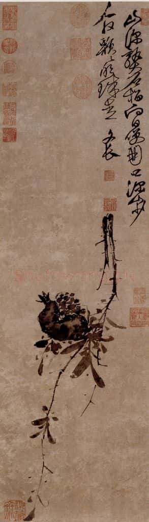 徐渭《榴实图》书画作品