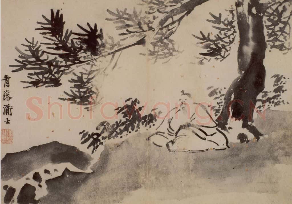  徐渭《山水人物图册》书画作品