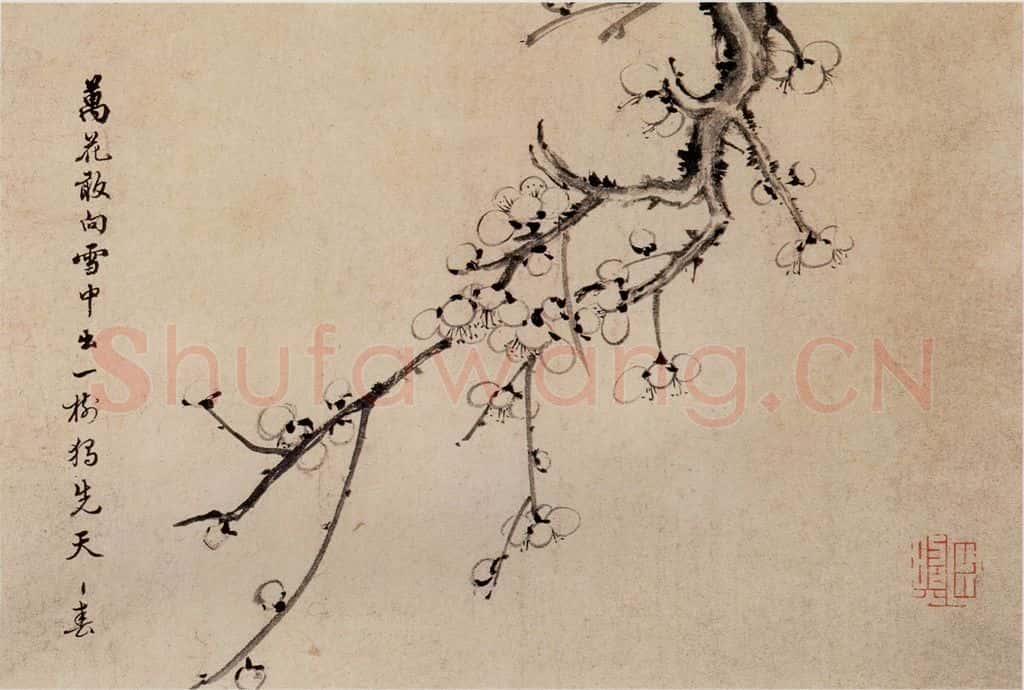 清 高简、张照《梅花图册》书画作品