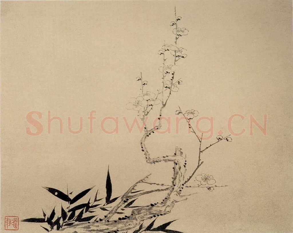 清 高简、张照《梅花图册》书画作品