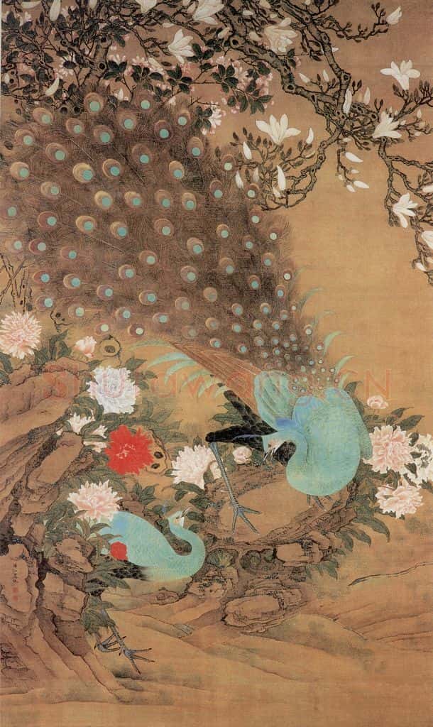清 虞沅《玉堂富贵图》书画作品
