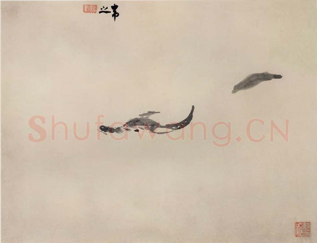 清 高其佩《水中八事图册》书画作品