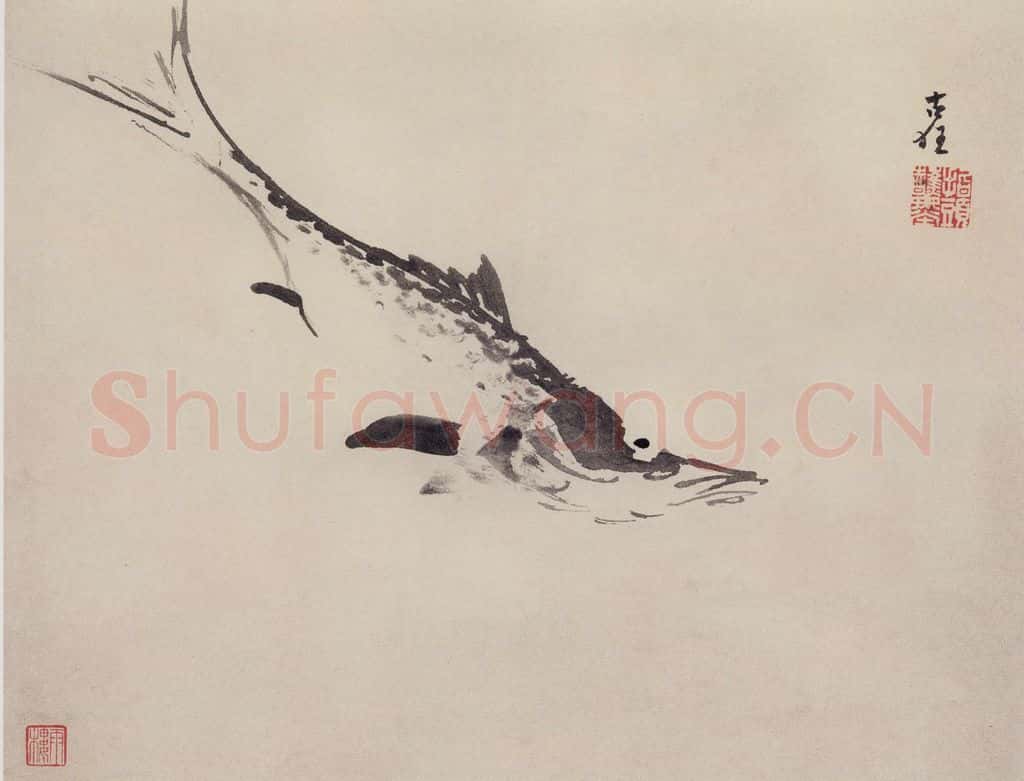 清 高其佩《水中八事图册》书画作品