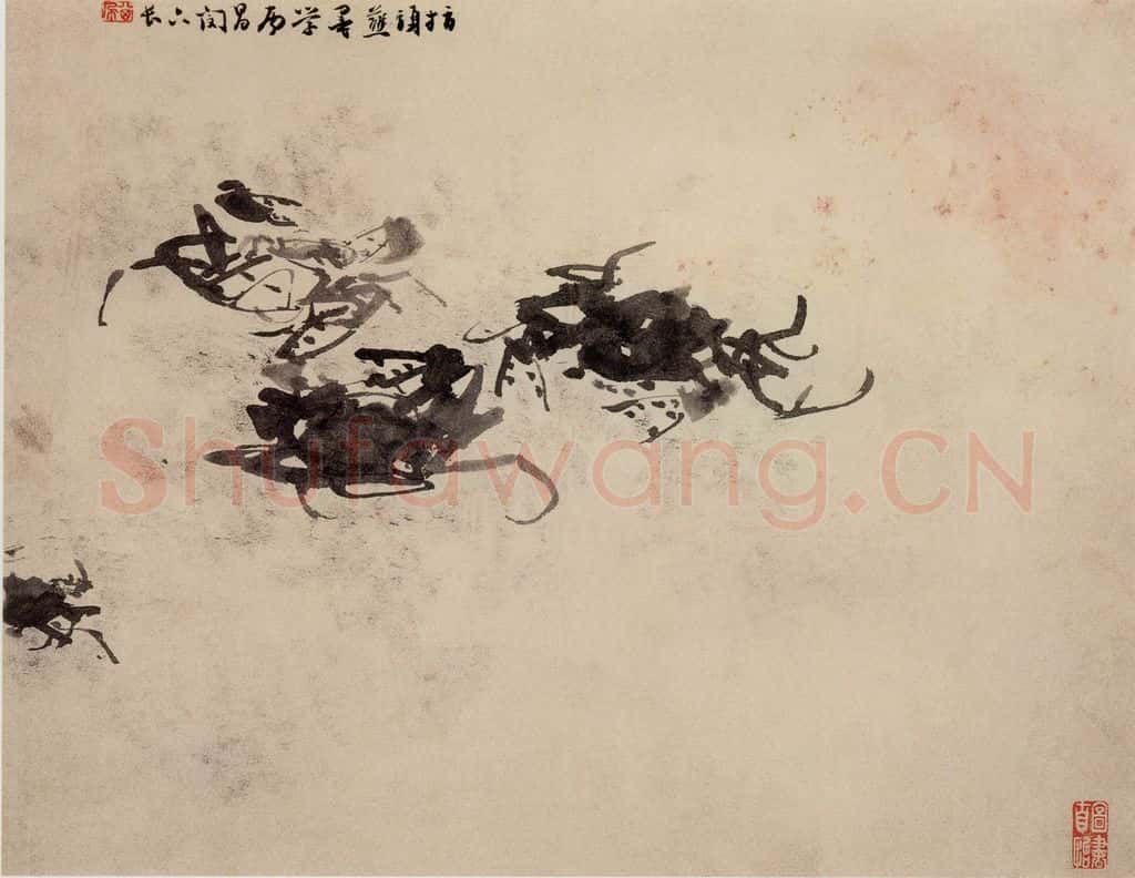 清 高其佩《水中八事图册》书画作品
