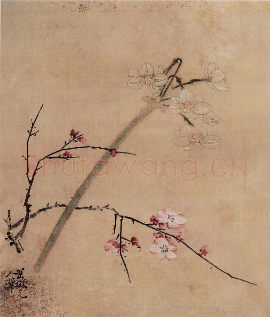 清 颜岳《花鸟图册》书画作品