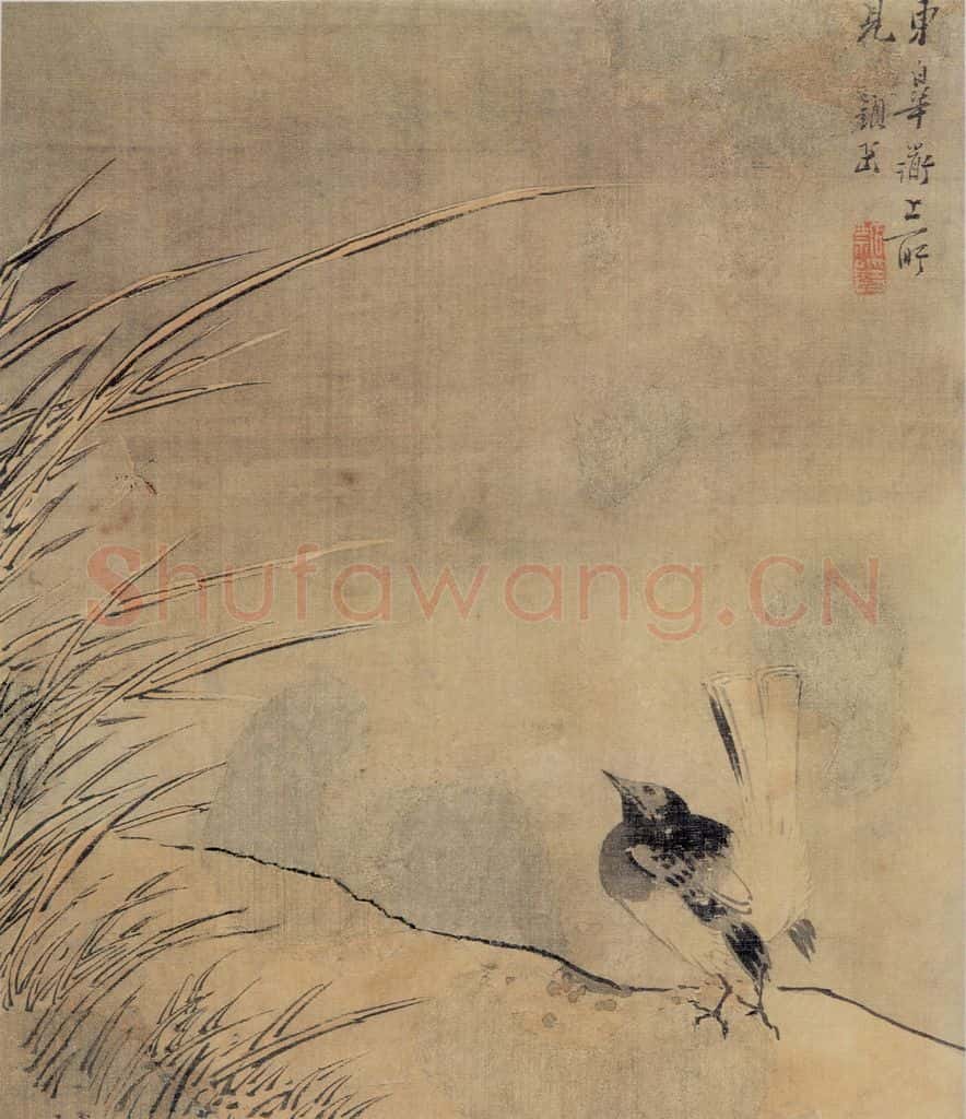 清 颜岳《花鸟图册》书画作品