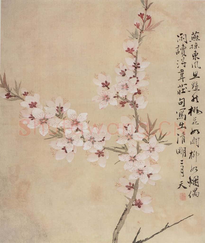 清 颜岳《花鸟图册》书画作品
