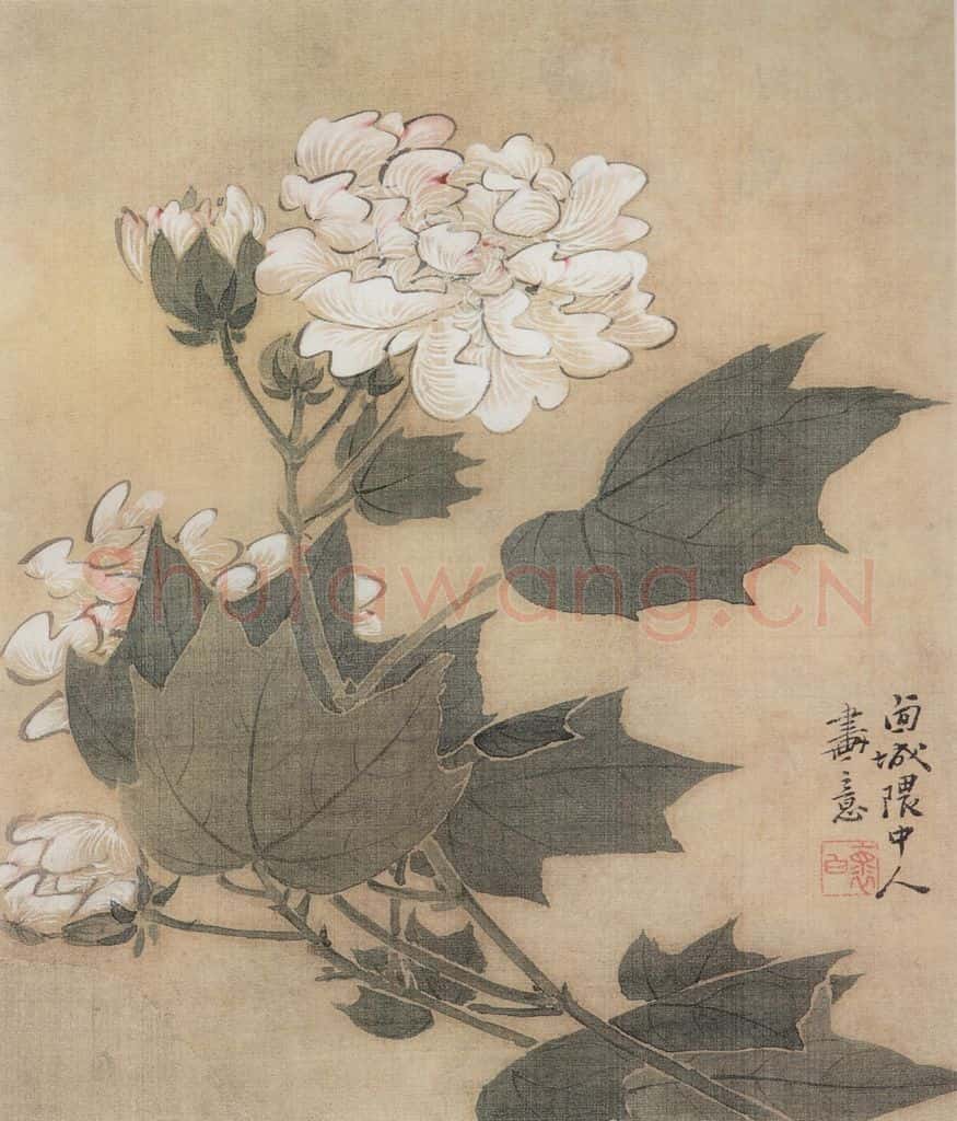 清 颜岳《花鸟图册》书画作品