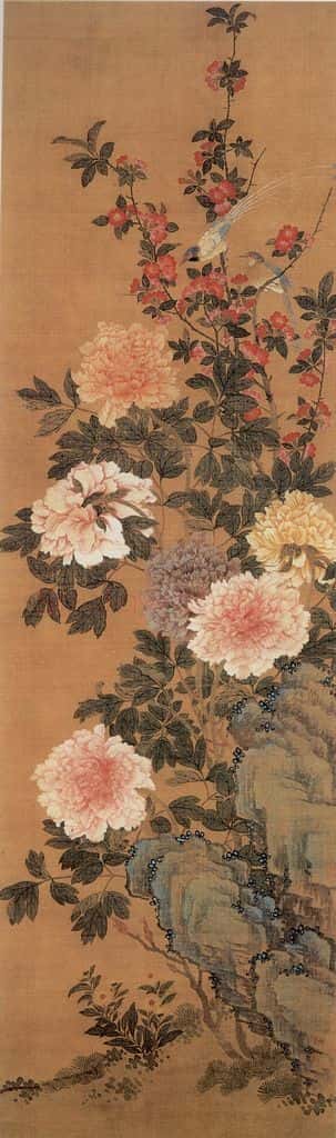 清 张杰《花鸟图》书画作品