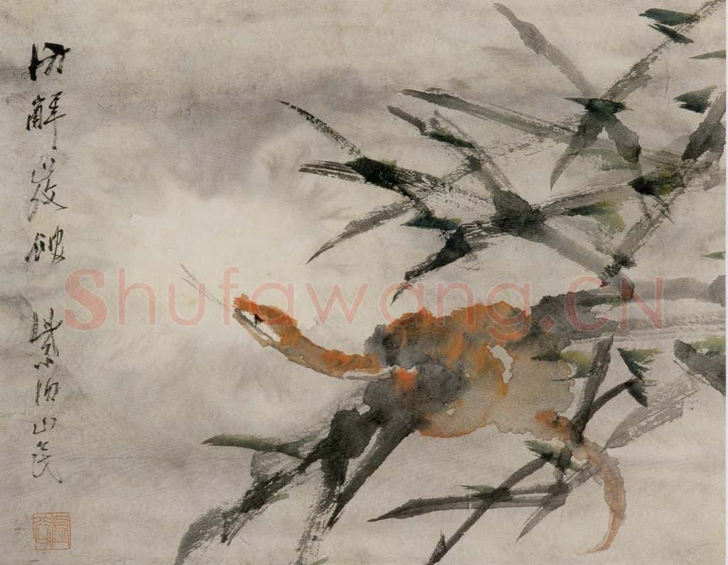 清 虚谷《花鸟水族图册》书画作品