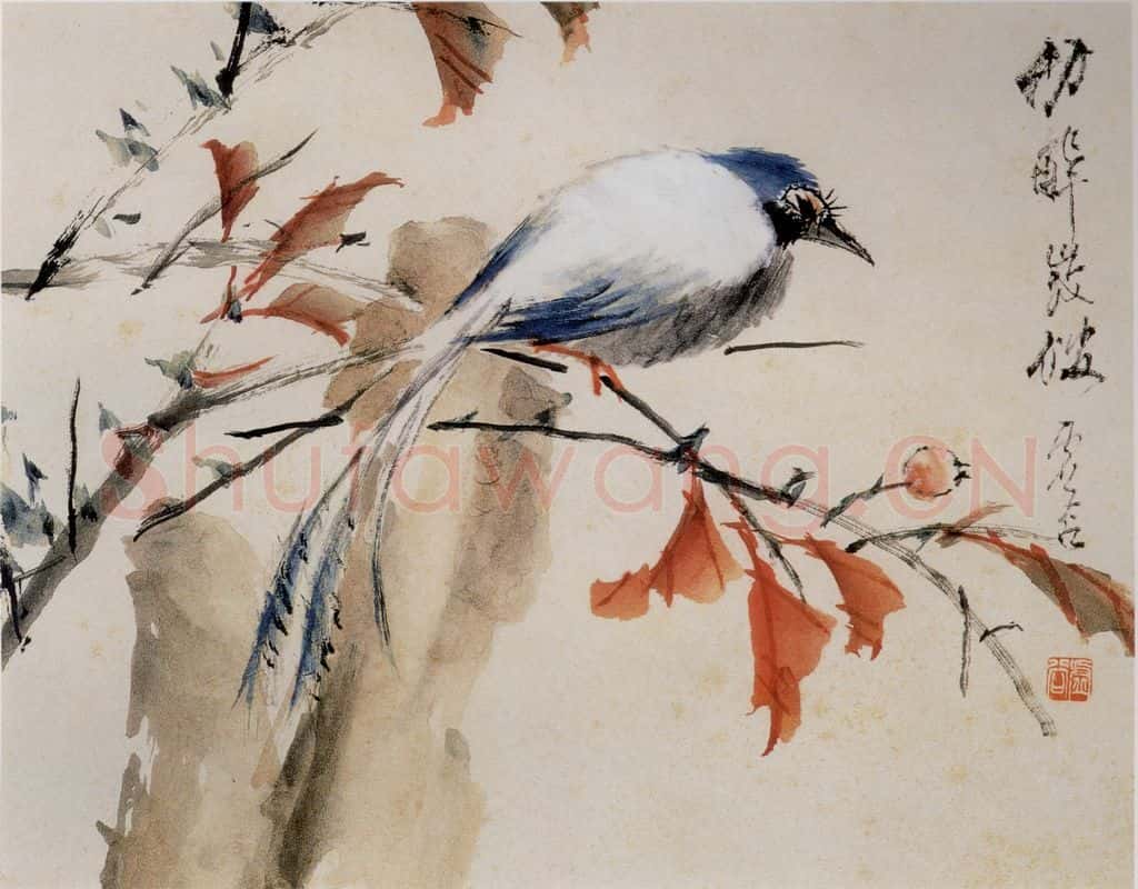 清 虚谷《花鸟水族图册》书画作品