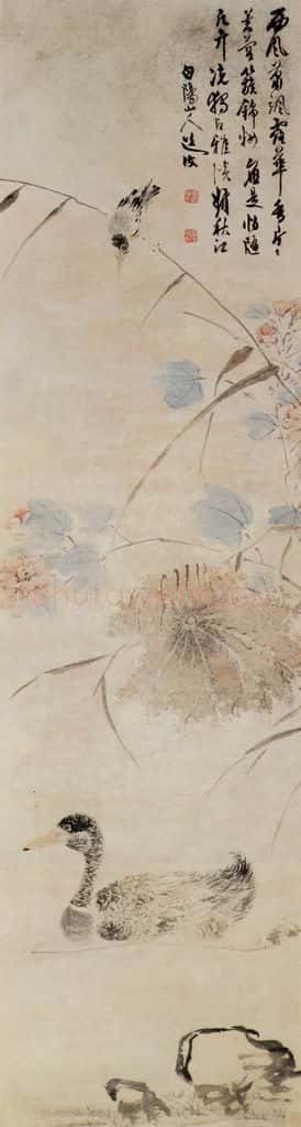 明 陈道复《秋江清兴图》书画作品