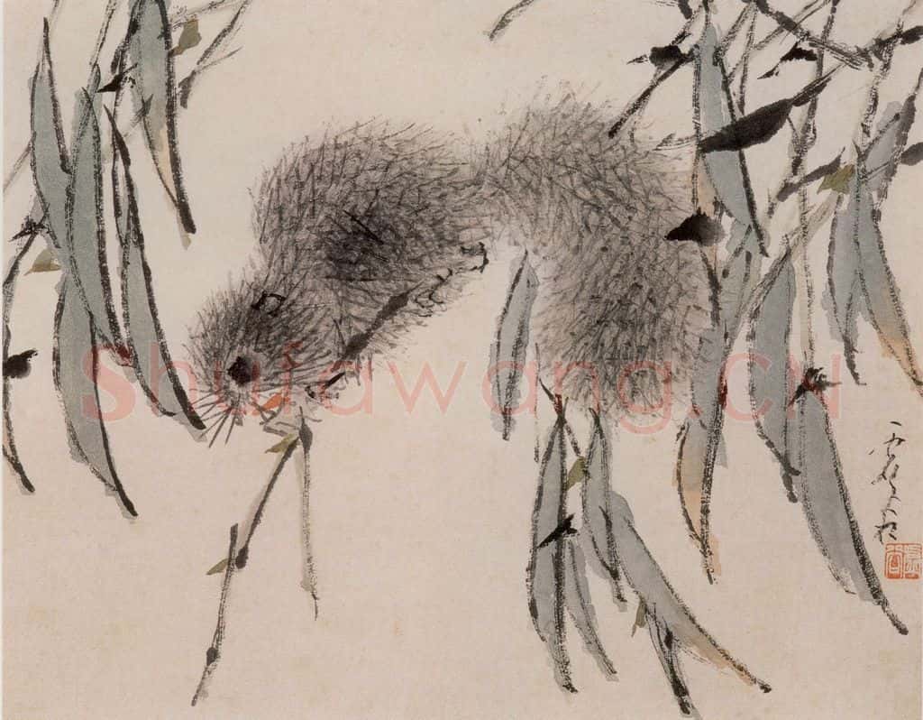 清 虚谷《花鸟水族图册》书画作品