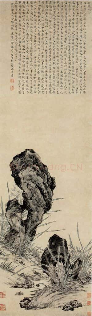 明 杜大绶《幽兰图》书画作品