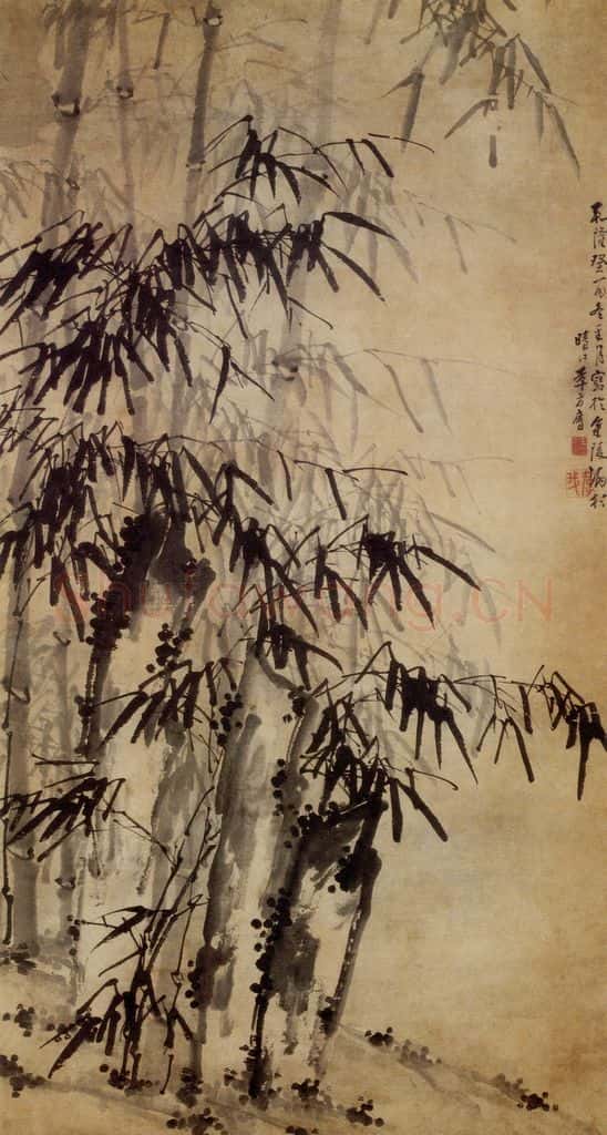 1753年 李方膺《竹石图》书画作品