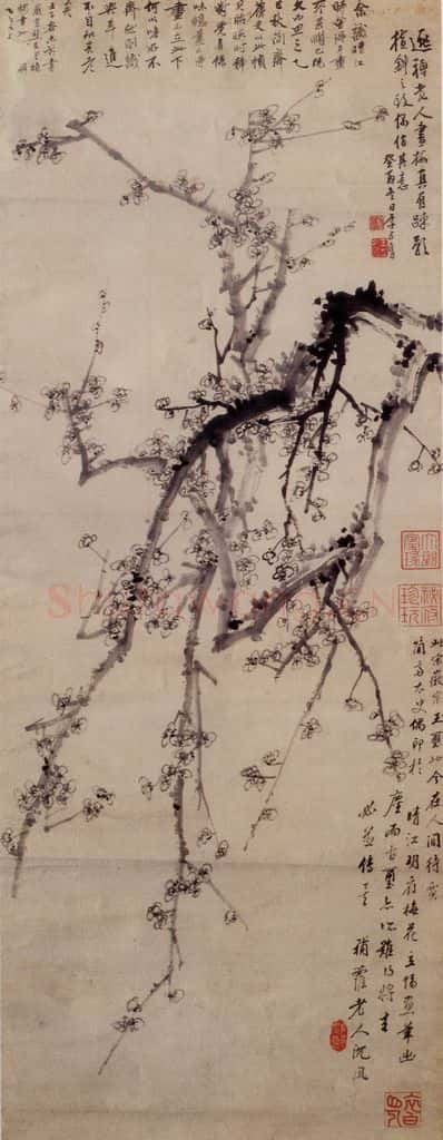 1753年 李方膺《墨梅》书画作品