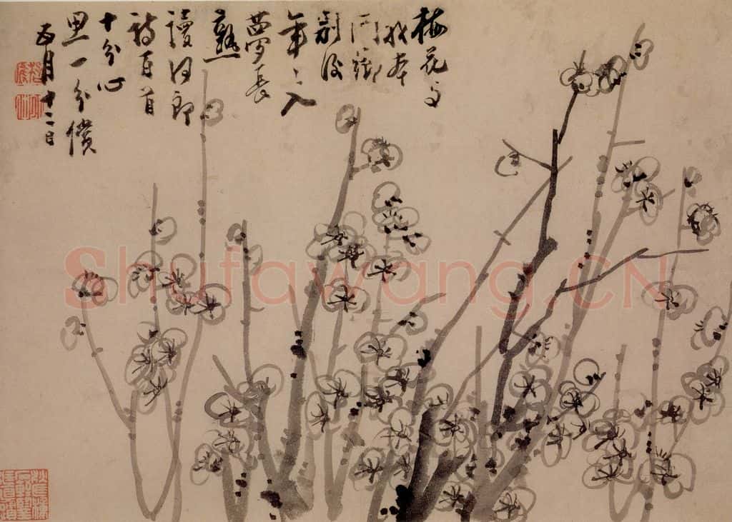 1753年 李方膺《三清图册》书画作品